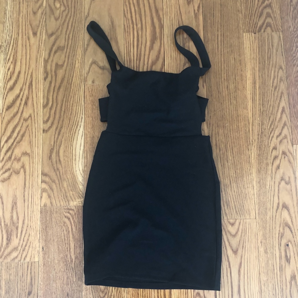 black tight dress